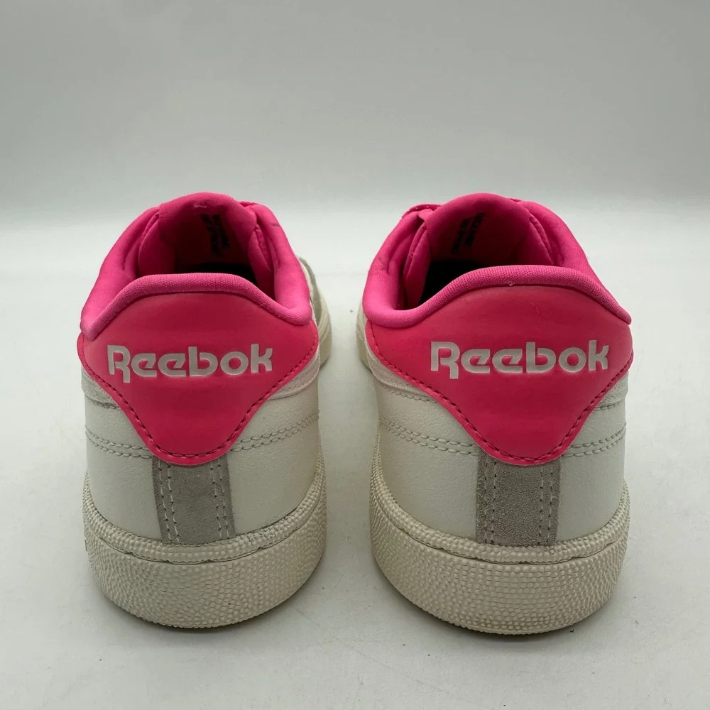 Reebok H05864 Womens Size 8.5 Club C 85 White Pink Grey Suede‎ Casual Shoes